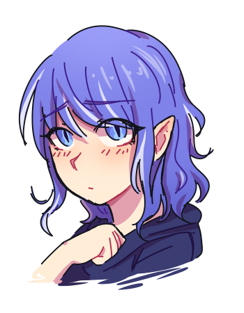 lineart (colored + shaded) head shot