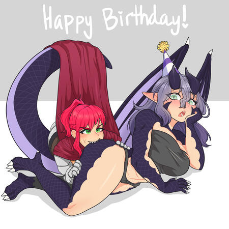 lineart (colored + shaded) full body 2 chr